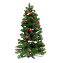 Load image into Gallery viewer, Ukrainian Tabletop Christmas Tree w. Straw Bows, Apples &amp; Pine Cones 27.5 Inches