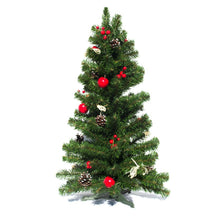 Load image into Gallery viewer, Ukrainian Tabletop Christmas Tree w. Straw Bows, Apples &amp; Pine Cones 27.5 Inches