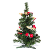 Load image into Gallery viewer, Ukrainian Tabletop Christmas Tree with Straw Bows, Apples &amp; Pine Cones 20 Inches