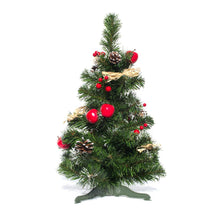 Load image into Gallery viewer, Ukrainian Tabletop Christmas Tree with Straw Bows, Apples &amp; Pine Cones 20 Inches