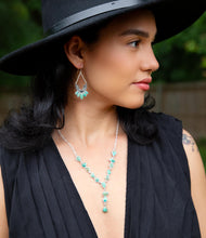 Load image into Gallery viewer, Durango Blue Turquoise and Sterling Silver Y-Necklace