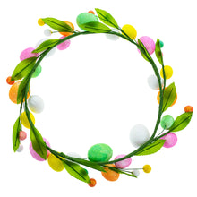 Load image into Gallery viewer, Glistening Easter Egg Wreath 12 Inches Tall