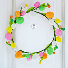 Load image into Gallery viewer, Glistening Easter Egg Wreath 12 Inches Tall