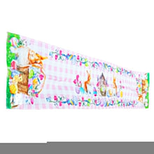 Load image into Gallery viewer, Whimsical Bunny and Colorful Eggs Easter Table Runner