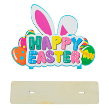 Load image into Gallery viewer, Happy Easter Wooden Standalone Tabletop Cutout Decor