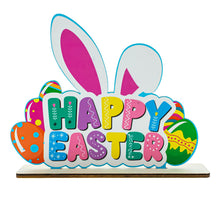 Load image into Gallery viewer, Happy Easter Wooden Standalone Tabletop Cutout Decor