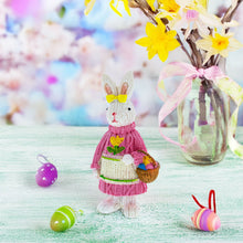 Load image into Gallery viewer, Bunny Cradling a Basket of Easter Delights Figurine