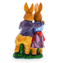 Load image into Gallery viewer, Loving Bunny Duo with Festive Easter Basket Figurine