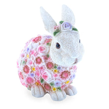 Load image into Gallery viewer, Floral Bunny Figurine – Elegant Spring &amp; Easter Decor with Pastel Flowers 7.1 Inches