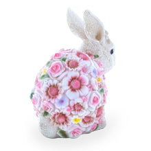 Load image into Gallery viewer, Floral Bunny Figurine – Elegant Spring &amp; Easter Decor with Pastel Flowers 7.1 Inches