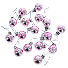 Load image into Gallery viewer, Set of 40 Pink Mini Ball Plastic Christmas Ornaments