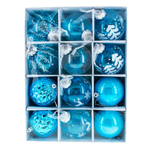 Load image into Gallery viewer, Set of 12 Plastic Ball Christmas Ornaments
