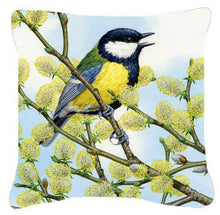 Load image into Gallery viewer, Eurasian Blue Tit by Sarah Adams Canvas Decorative Pillow ASAD0777PW1414