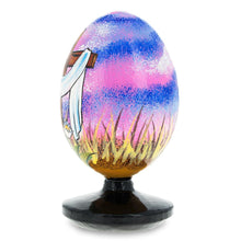 Load image into Gallery viewer, Rising Cross in the Sky Wooden Easter Egg
