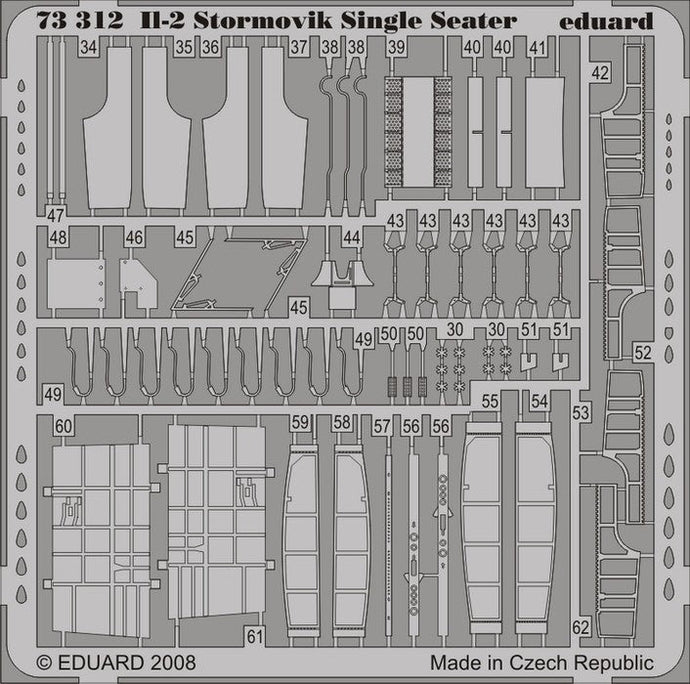 Eduard 73312 1/72 Aircraft- IL2 for ACY (Painted Self Adhesive)