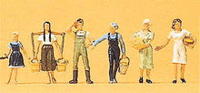 Load image into Gallery viewer, Preiser 10295 HO Scale People Working -- Female &amp; Male Farm Workers pkg(6)