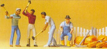Load image into Gallery viewer, Preiser 20264 HO Scale Circus -- Stake Driving Gang &amp; Seated Wagon/Truck Driver