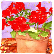 Load image into Gallery viewer, Flower - Geranium   Canvas Throw Pillow - 14x14 Decorative Pillow – Art for Your Home &amp; Patio