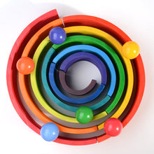 Load image into Gallery viewer, **Pre-order (Ships in 2-3 Weeks)**6 Pcs Wooden Balls in Rainbow Colors Diameter 1.8 Inches