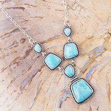Load image into Gallery viewer, Earth and Sky Blue Turquoise Sterling Silver Necklace