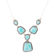 Load image into Gallery viewer, Earth and Sky Blue Turquoise Sterling Silver Necklace