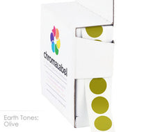 Load image into Gallery viewer, 1/2&quot; Permanent Round, Color-Code Dot Stickers: 1,000/Box