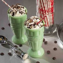 Load image into Gallery viewer, Coca-Cola Jadeite Malt Tumbler, 16 oz Set of 2, Jadeite Glass