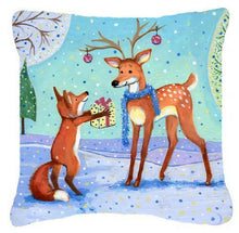 Load image into Gallery viewer, Christmas Present from the Fox Canvas Decorative Pillow CDCO0416PW1414