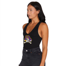 Load image into Gallery viewer, ECU Pirates Black Bodysuit