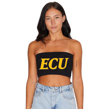 Load image into Gallery viewer, ECU Pirates Black Bandeau Top