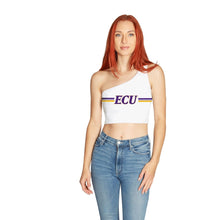 Load image into Gallery viewer, ECU Pirates White One Shoulder Top
