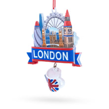 Load image into Gallery viewer, London City Skyline with Tea Cup Resin Christmas Ornament