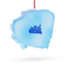 Load image into Gallery viewer, Chicago Train with Santa and Welcome Sign Resin Christmas Ornament