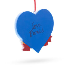 Load image into Gallery viewer, Paris Heart with Eiffel Tower and Bonjour Café Resin Christmas Ornament