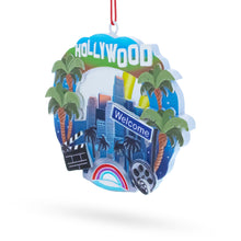 Load image into Gallery viewer, Palm Trees and Film Reel Los Angeles, California Resin Christmas Ornament
