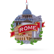 Load image into Gallery viewer, Rome Colosseum and St. Peter&#39;s Basilica, Italy Resin Christmas Ornament