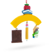 Load image into Gallery viewer, Teach Love Inspire Teacher&#39;s Apple and Pencil Resin Christmas Ornament