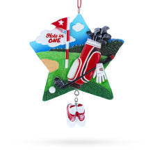Load image into Gallery viewer, Hole in One Golf Bag with Flag and Shoes Resin Christmas Ornament