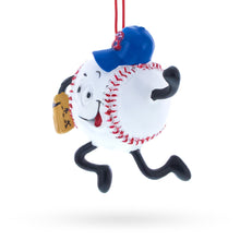 Load image into Gallery viewer, Smiling Baseball Character with Cap Resin Christmas Ornament