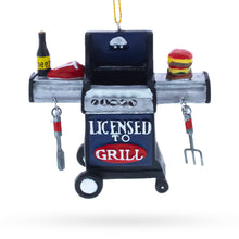 Load image into Gallery viewer, Licensed to Grill BBQ with Food Resin Christmas Ornament