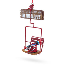 Load image into Gallery viewer, Life is Better on the Slopes Ski Lift with Skis Resin Christmas Ornament