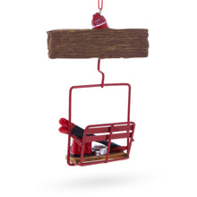 Load image into Gallery viewer, Life is Better on the Slopes Ski Lift with Skis Resin Christmas Ornament