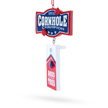 Load image into Gallery viewer, Cornhole Champion Boss of the Toss Resin Christmas Ornament