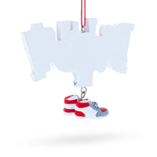 Load image into Gallery viewer, Basketball Word with Shoe and Hoop Resin Christmas Ornament
