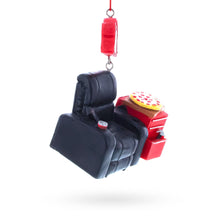 Load image into Gallery viewer, Man Cave Recliner with Pizza and Remote Resin Christmas Ornament