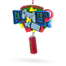 Load image into Gallery viewer, Next Level Gamer with Energy Drink Resin Christmas Ornament
