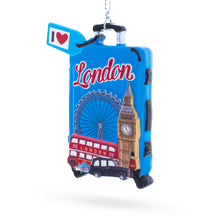 Load image into Gallery viewer, London Suitcase Travel Resin Christmas Ornament