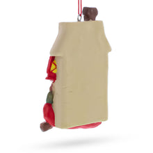 Load image into Gallery viewer, Rustic Cabin Rules Sign with Bear and Canoe Resin Christmas Ornament