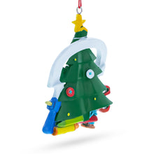 Load image into Gallery viewer, Crafty Tree with Scissors and Glue Gun Resin Christmas Ornament