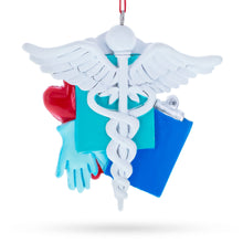 Load image into Gallery viewer, Nurse Doctor Caring Hands Heart Wings Resin Christmas Ornament